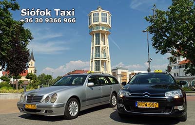 Taxi Siófok – standard Siófok Taxi appropriate for maximum of 4 persons, combi or limousine. We suggest our E-class Mercedes combi, Opel Zafira or Citroen Grand Picasso with air-condition and big luggage-rack for airport transfers. We accept creditcards in case of prebooking.