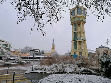 Siófok Main square, Water tower - Siófok Taxi
